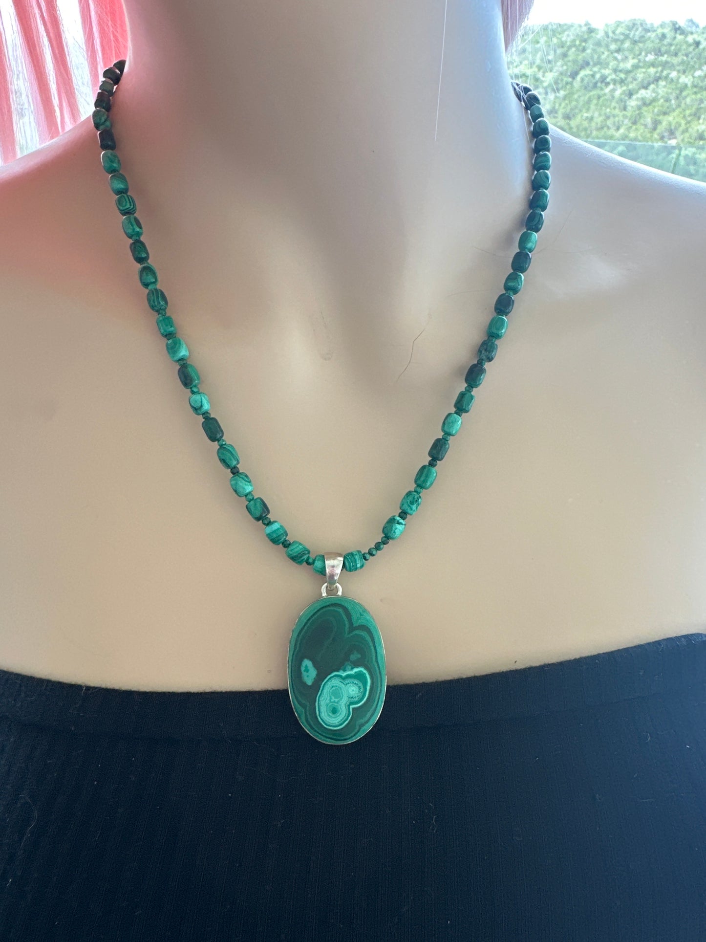 Velvety Malachite Necklace