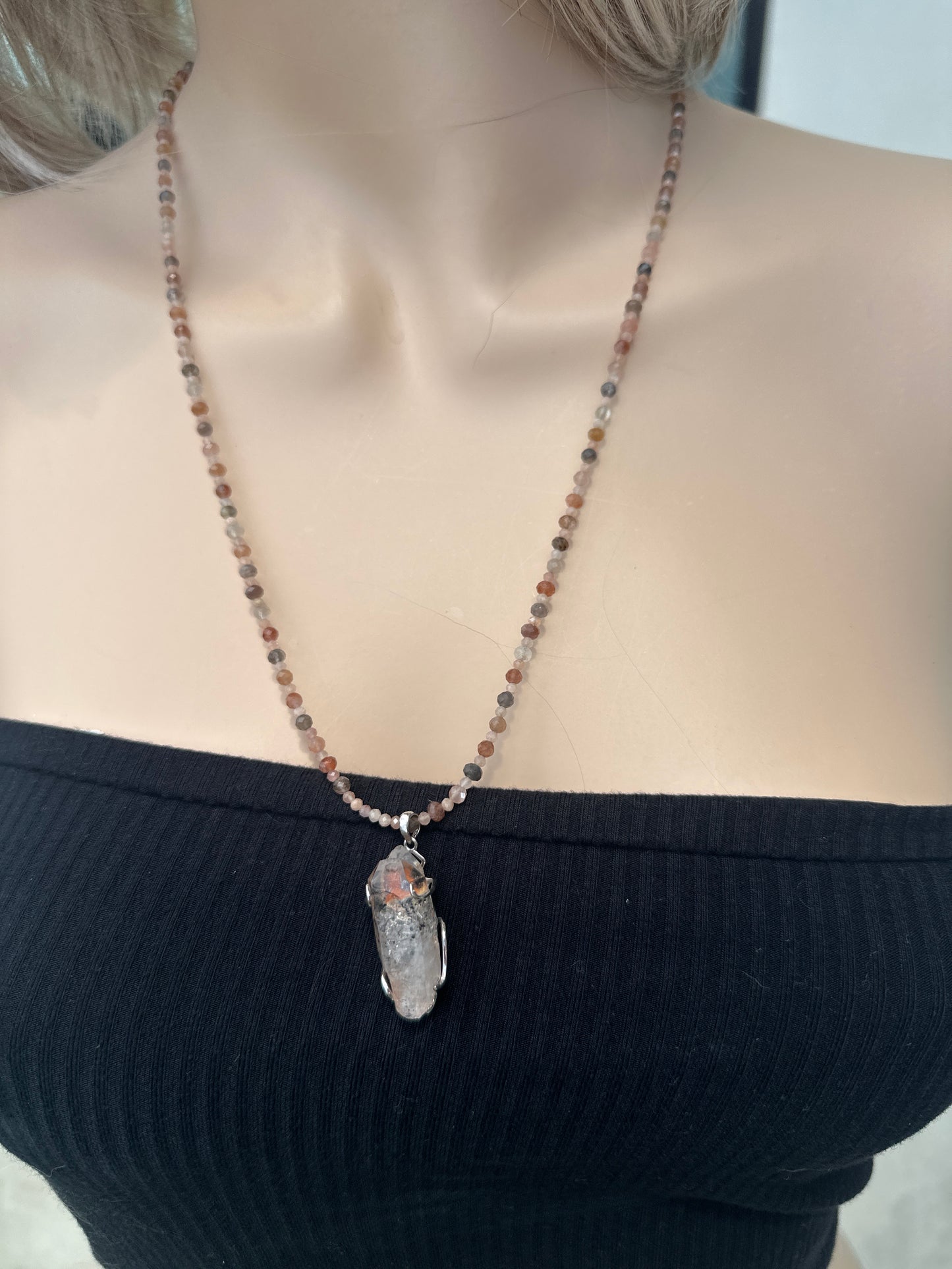 *TWIN* Pink Petroleum Enhydro Quartz Necklace