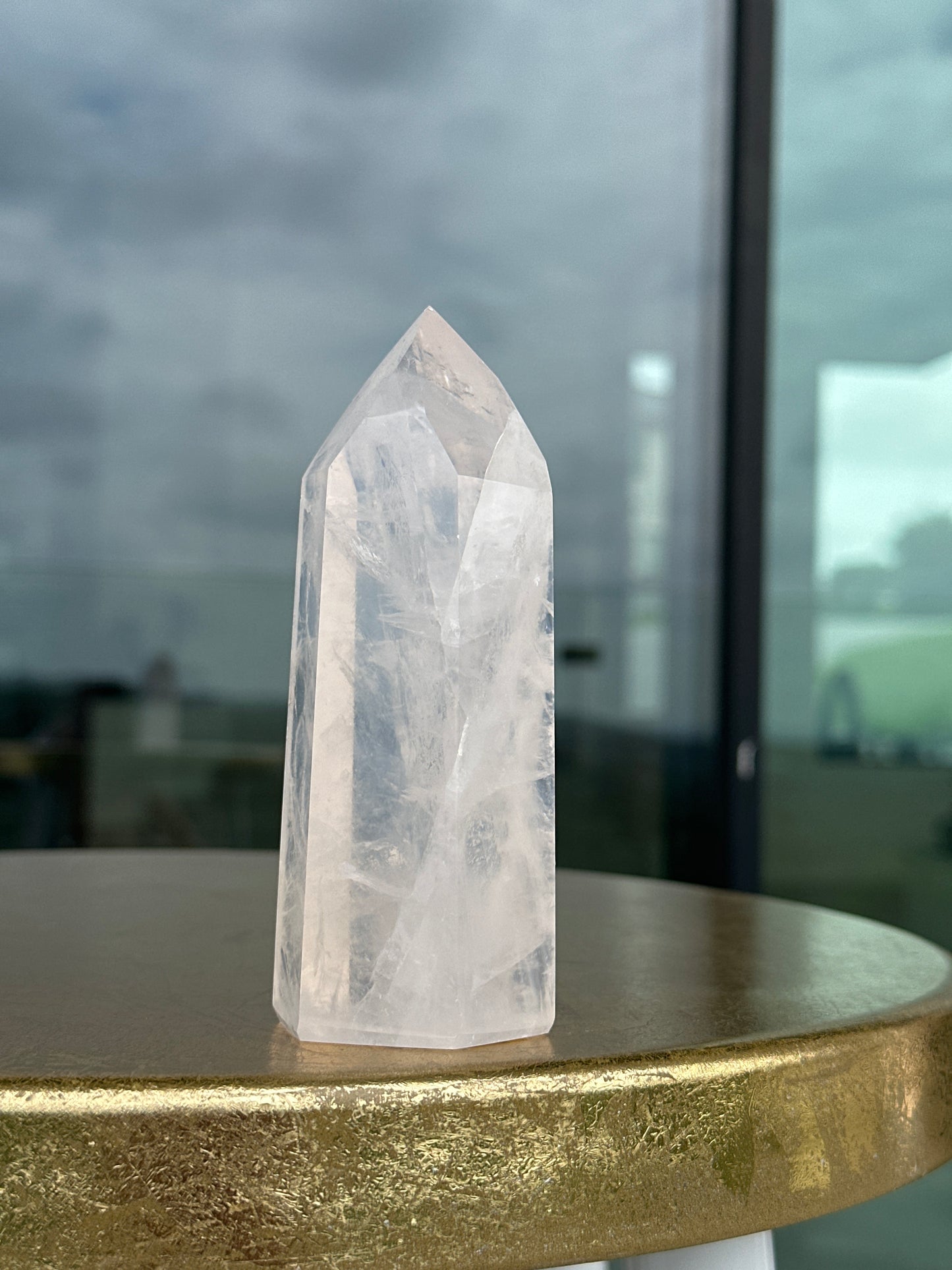 Girasol Rose Quartz Tower