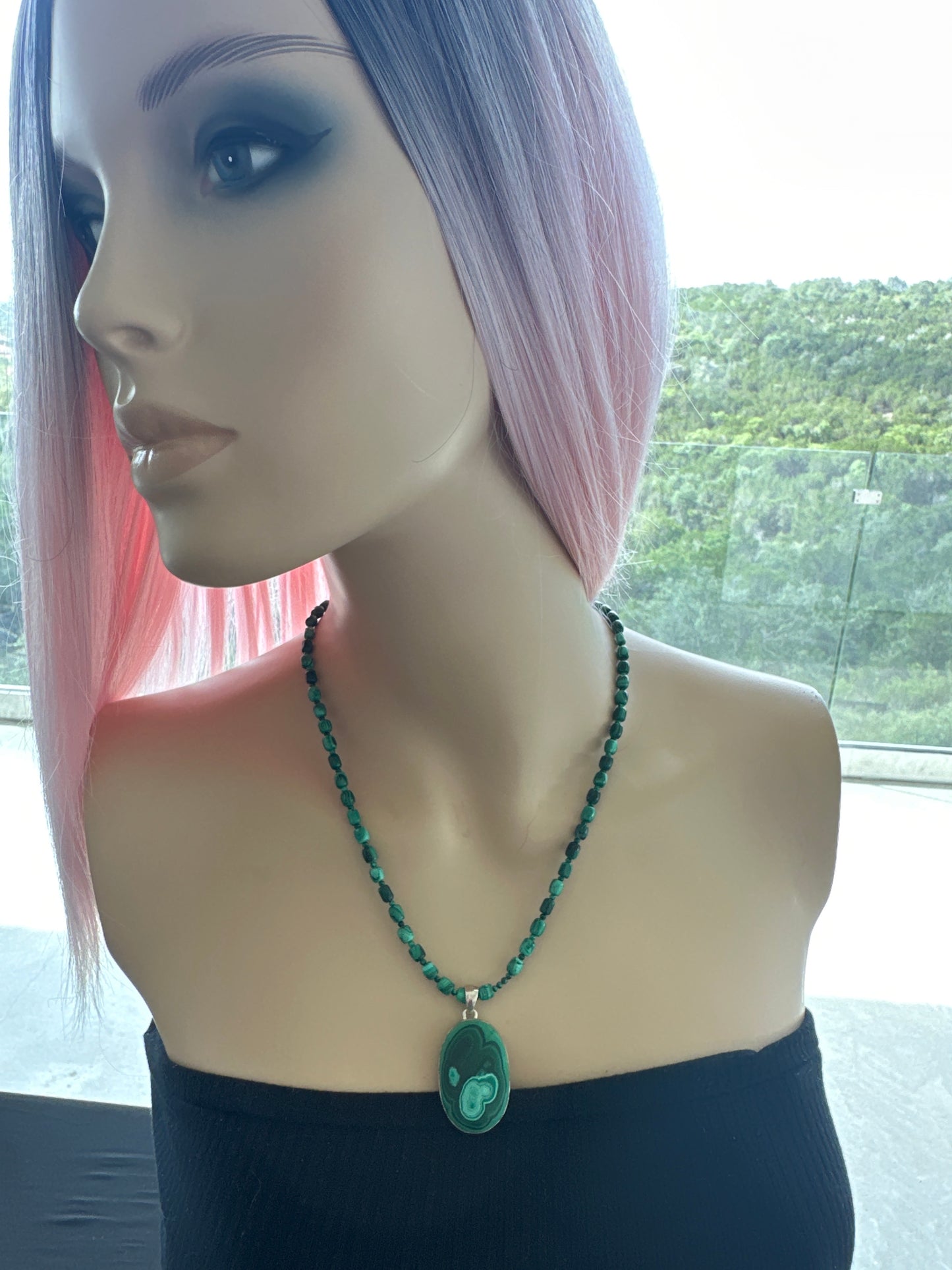 Velvety Malachite Necklace