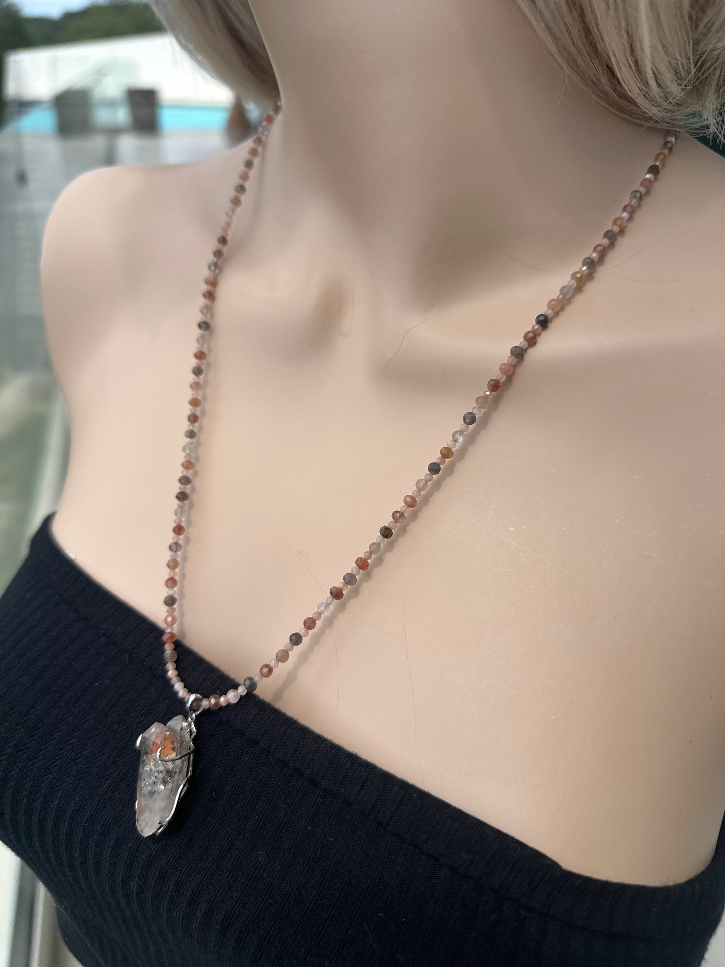 *TWIN* Pink Petroleum Enhydro Quartz Necklace