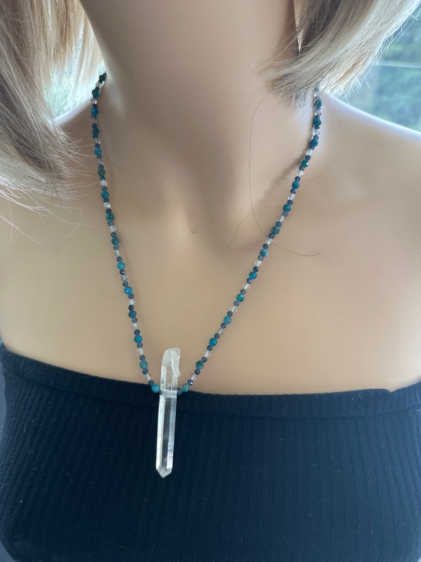 Serian Starseed Activation Necklace With Lemurian Blue Needle Point