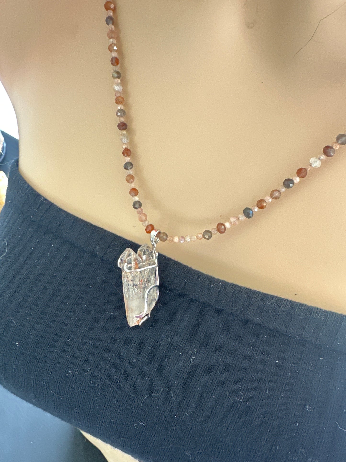 *TWIN* Pink Petroleum Enhydro Quartz Necklace