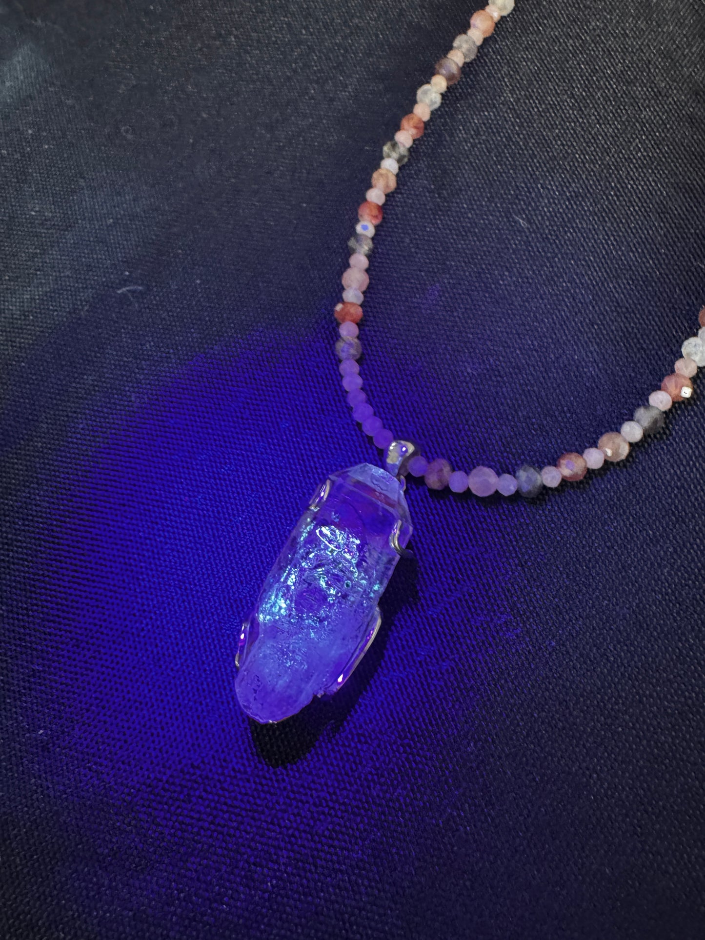 *TWIN* Pink Petroleum Enhydro Quartz Necklace