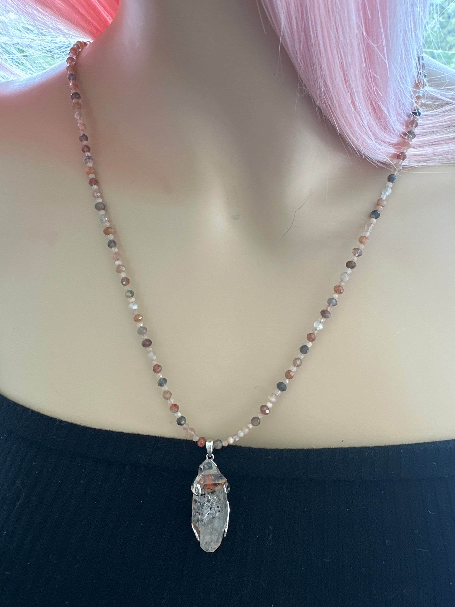 *TWIN* Pink Petroleum Enhydro Quartz Necklace
