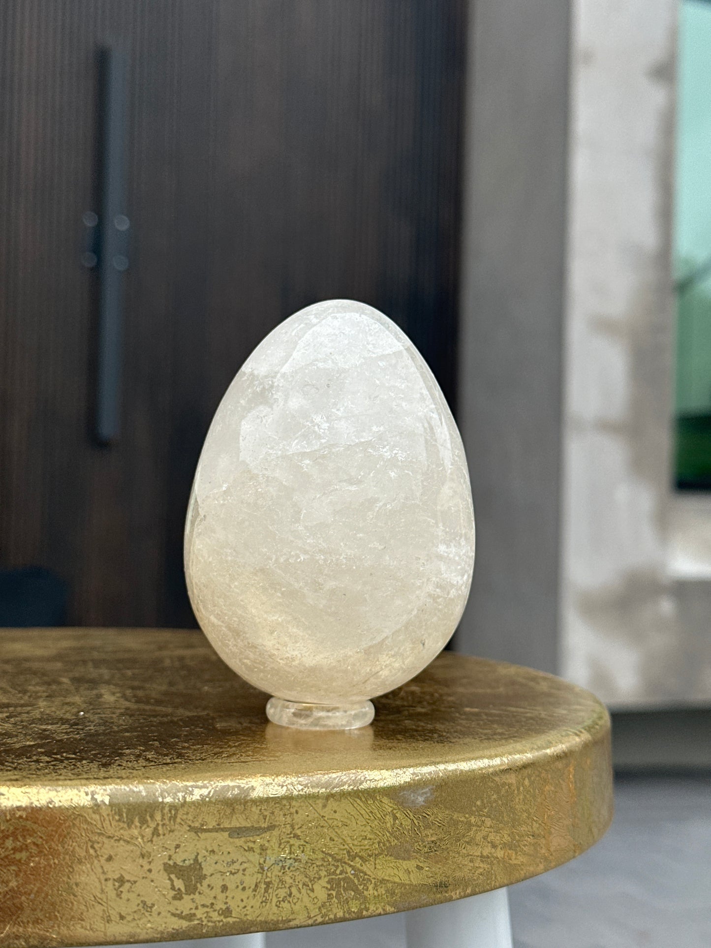 Clear and Light Smoky Quartz Egg