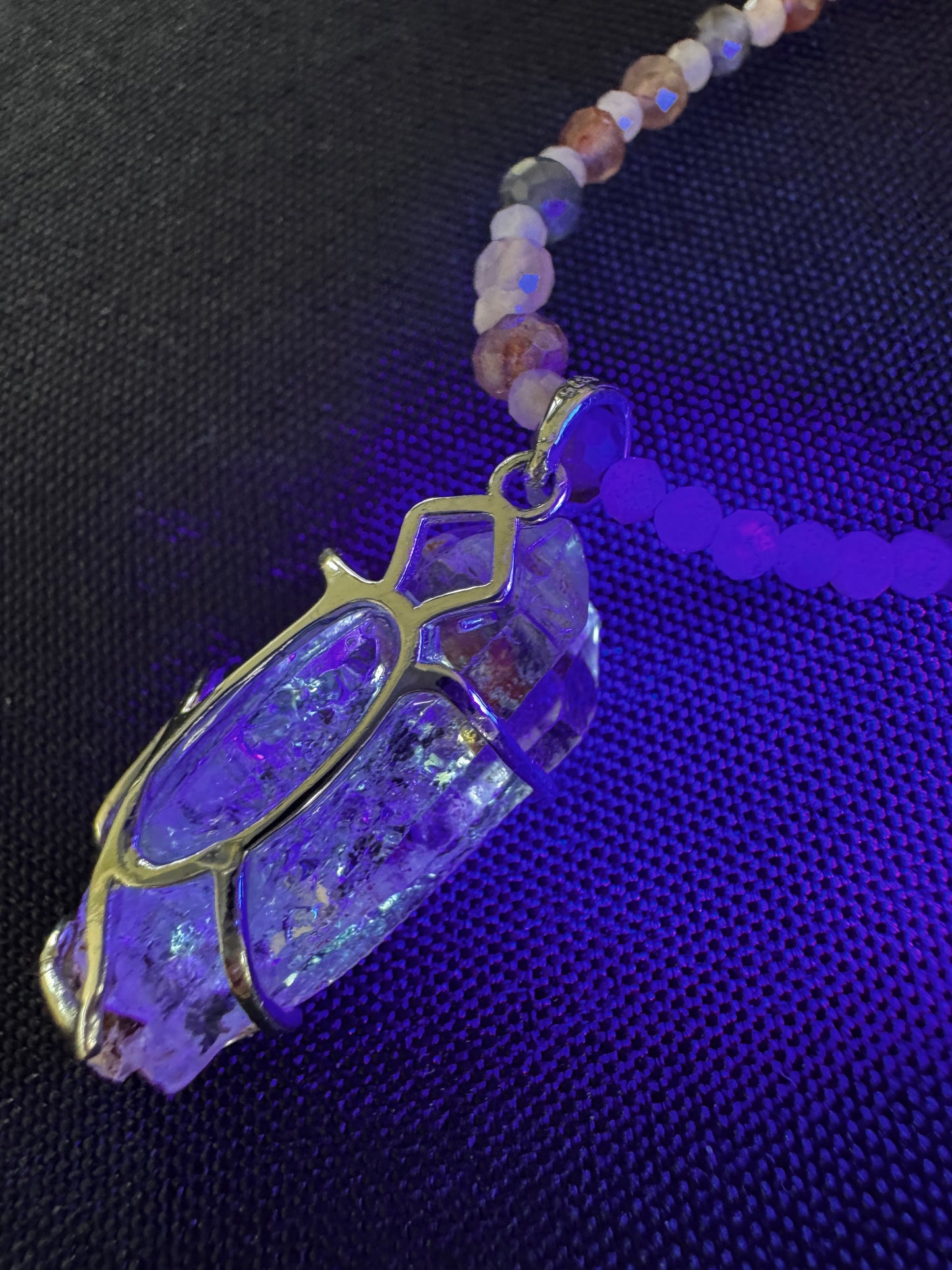 *TWIN* Pink Petroleum Enhydro Quartz Necklace