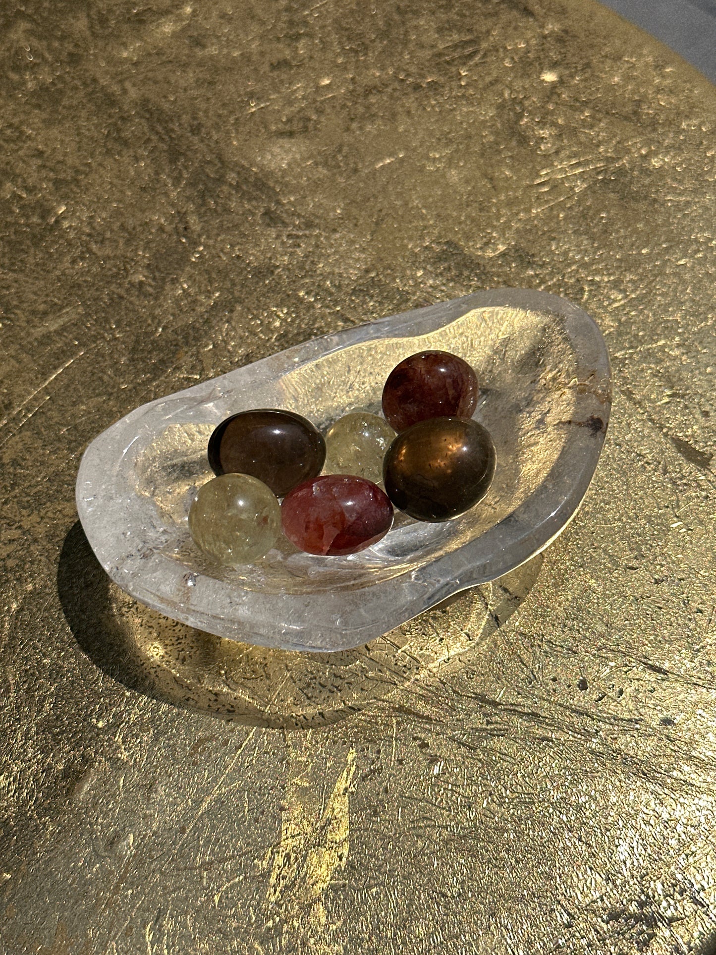 Clear Quartz Bowl with Inclusions