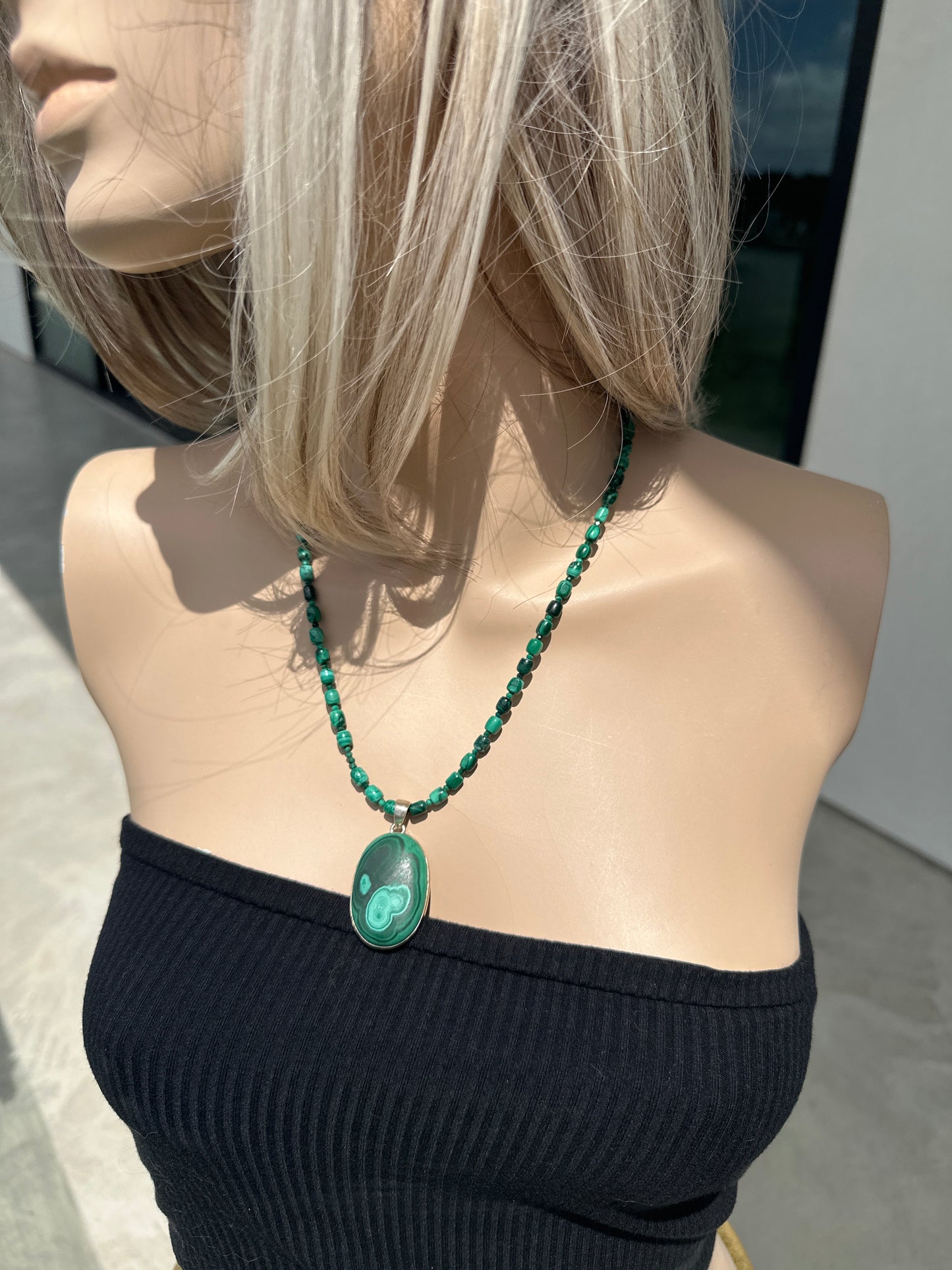 Velvety Malachite Necklace