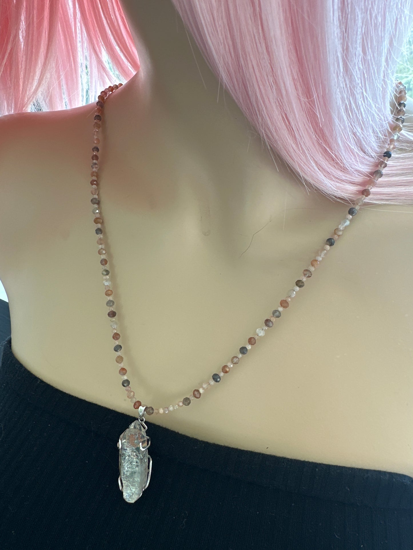 *TWIN* Pink Petroleum Enhydro Quartz Necklace