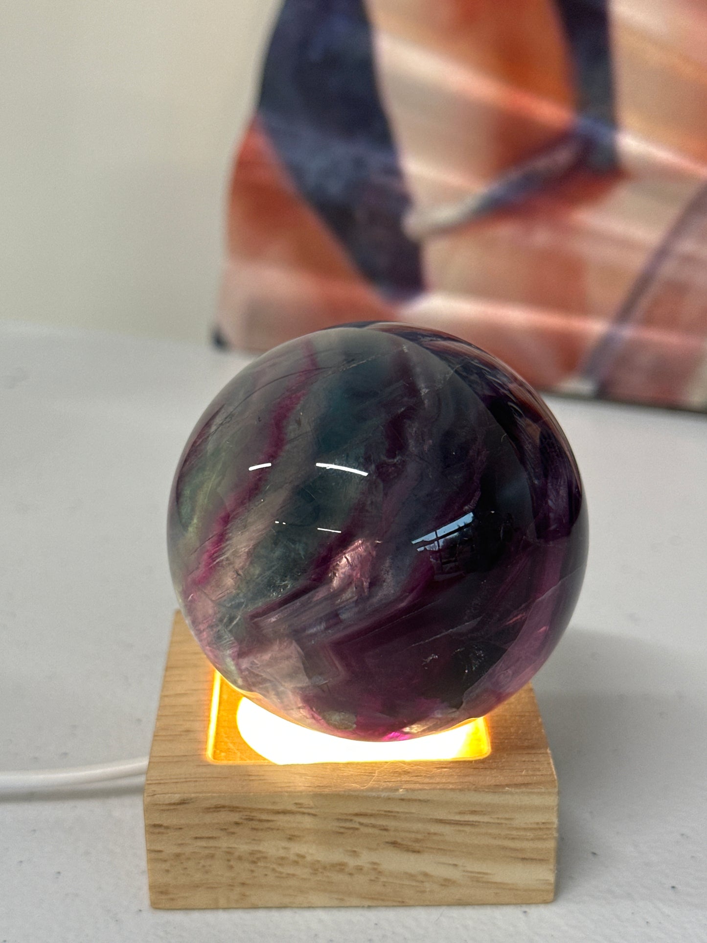 Rainbow Flourite Sphere