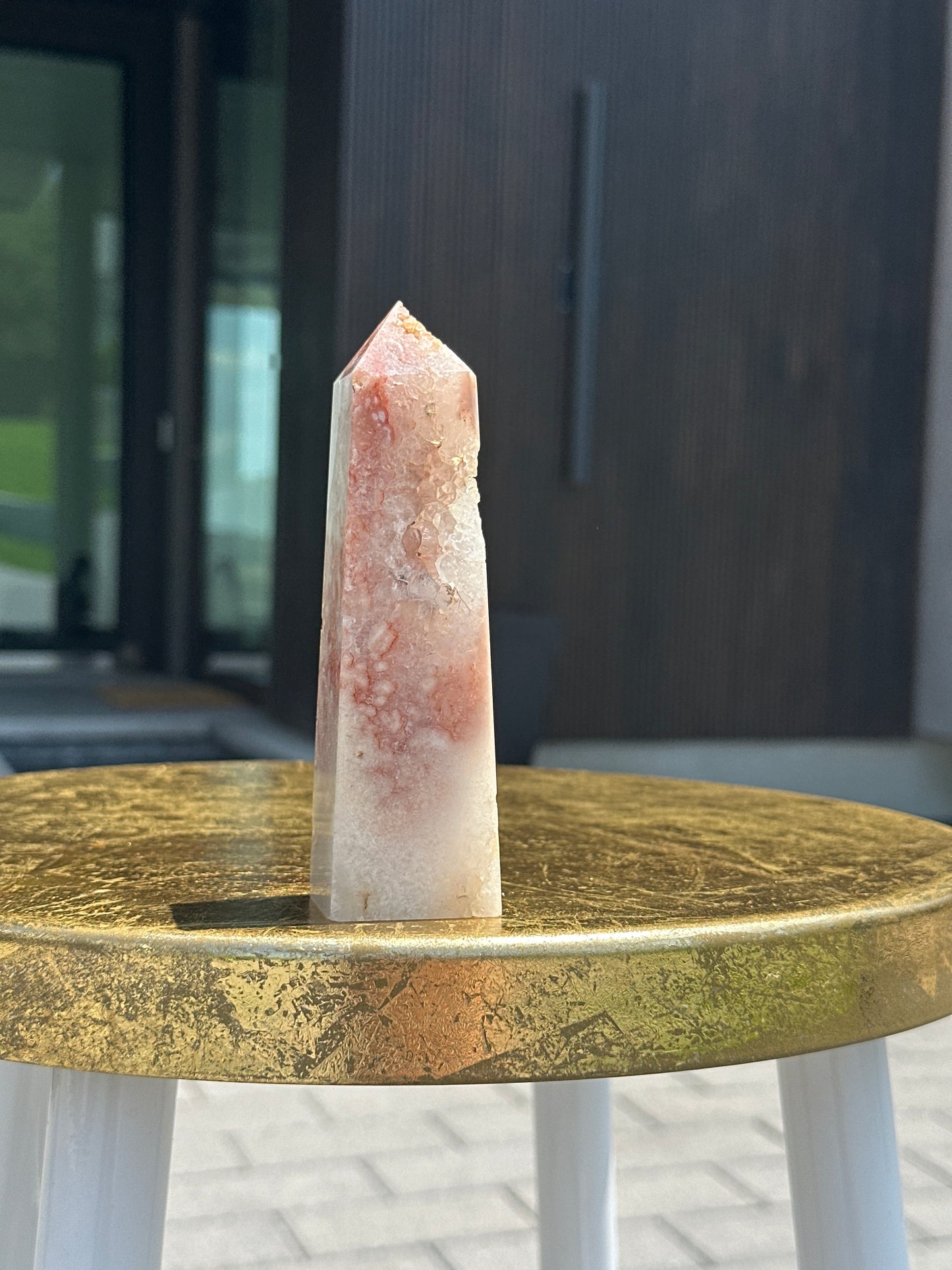 Pink Amethyst Tower with Druzy Cave