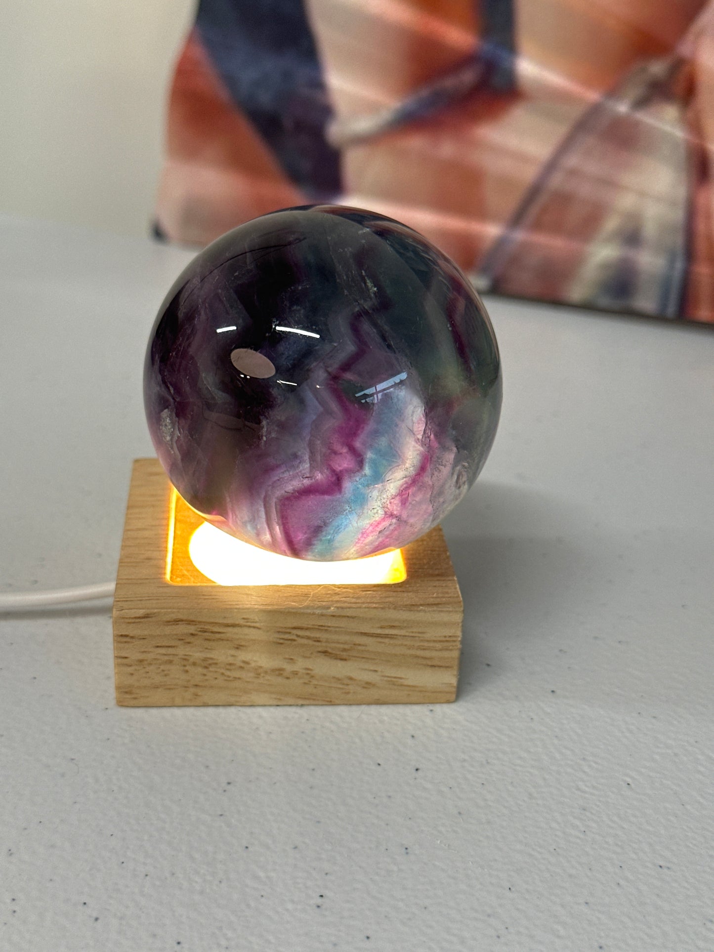 Rainbow Flourite Sphere