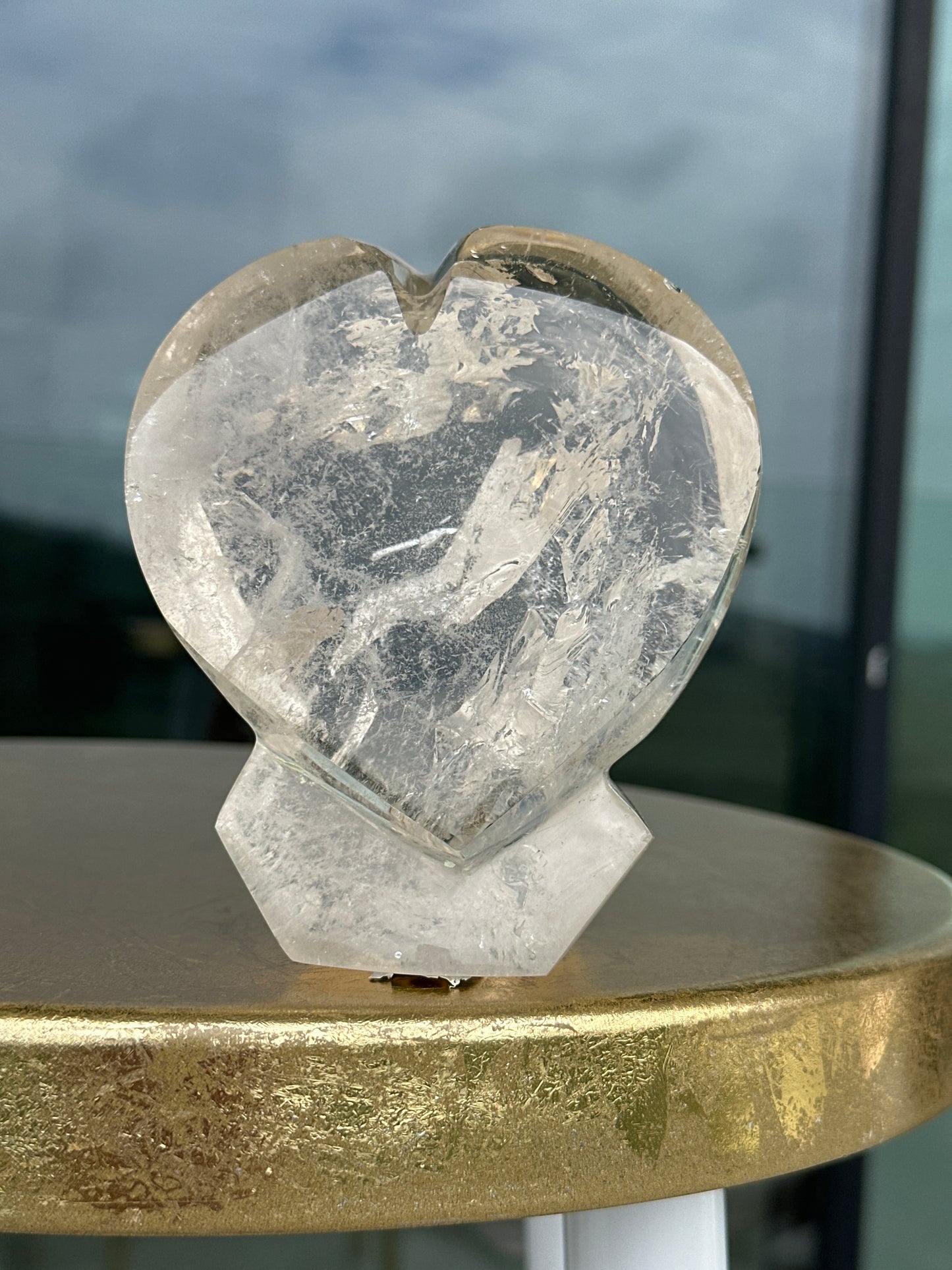 Smoke]y Quartz Standing Heart
