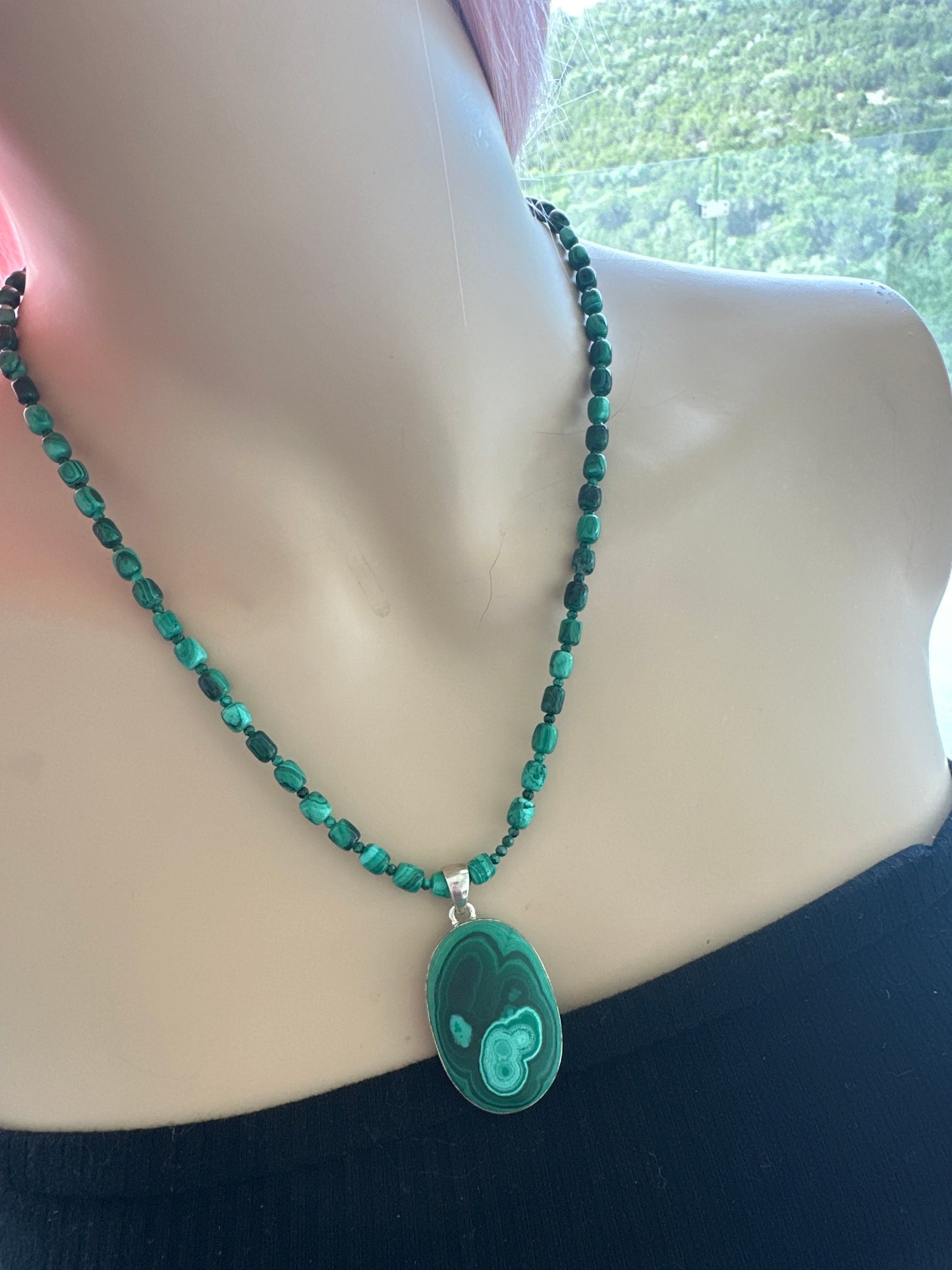 Velvety Malachite Necklace