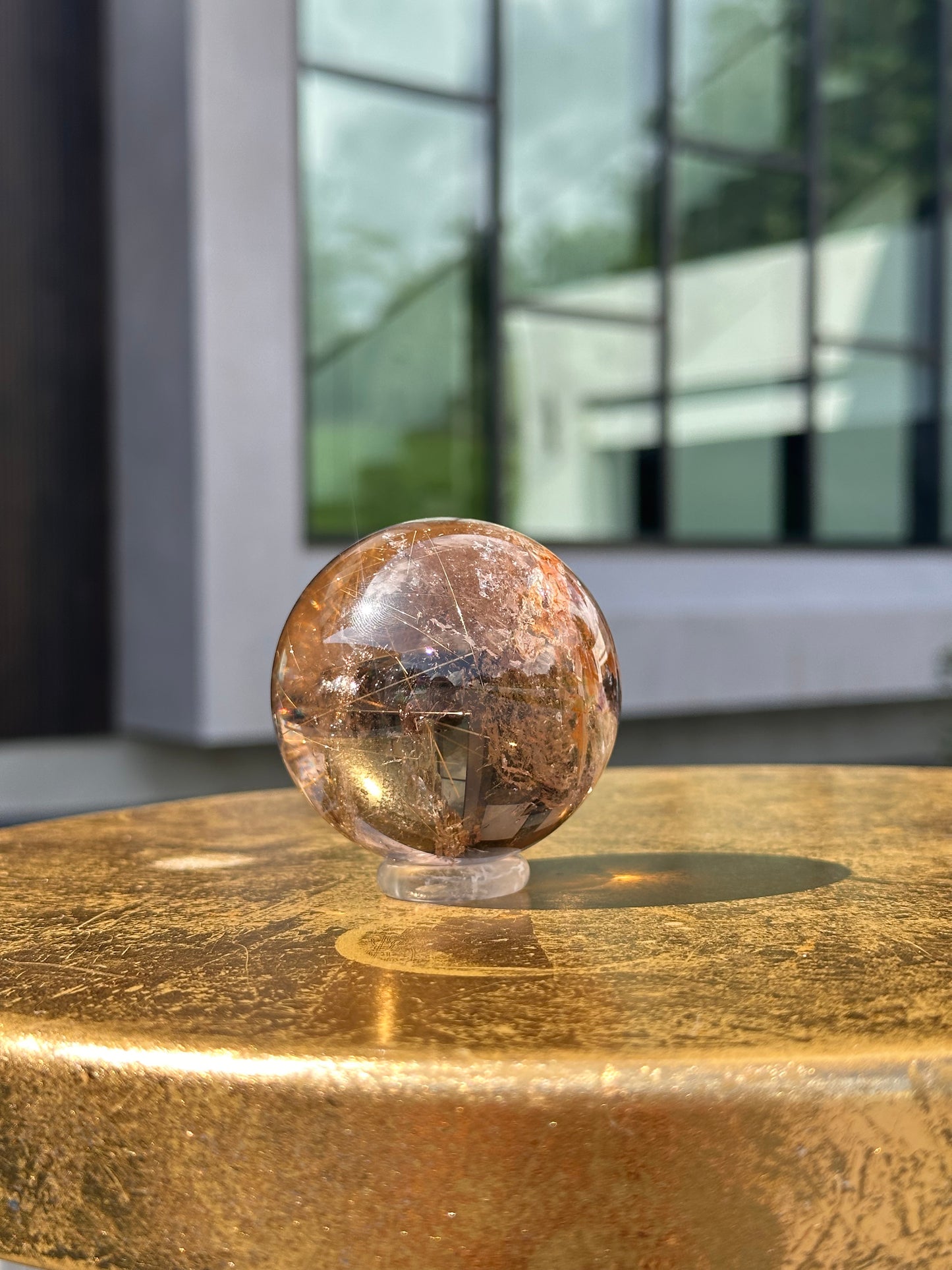 Smoky Quartz Rutile Sphere With✨Inclusions!
