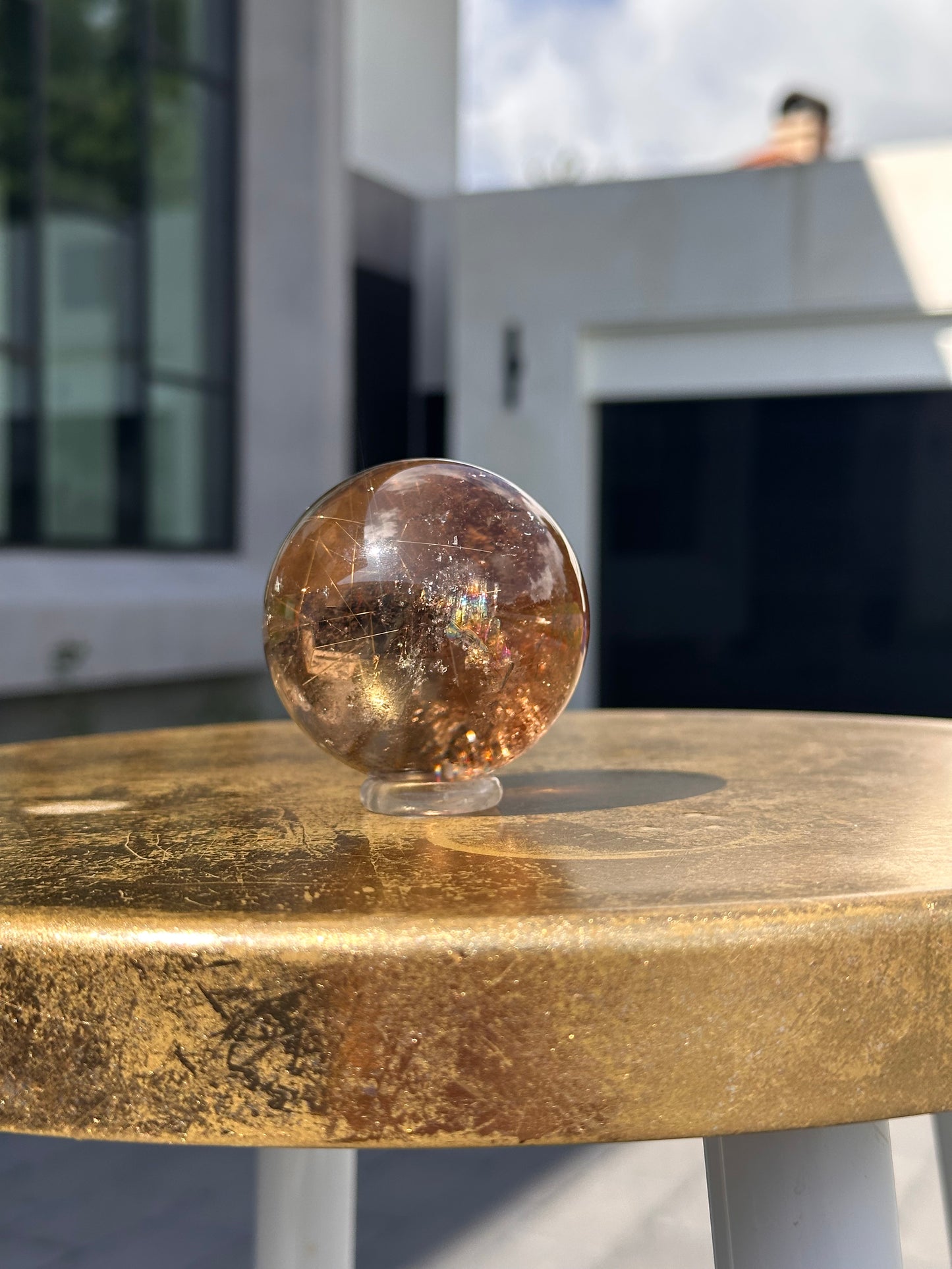 Smoky Quartz Rutile Sphere With✨Inclusions!