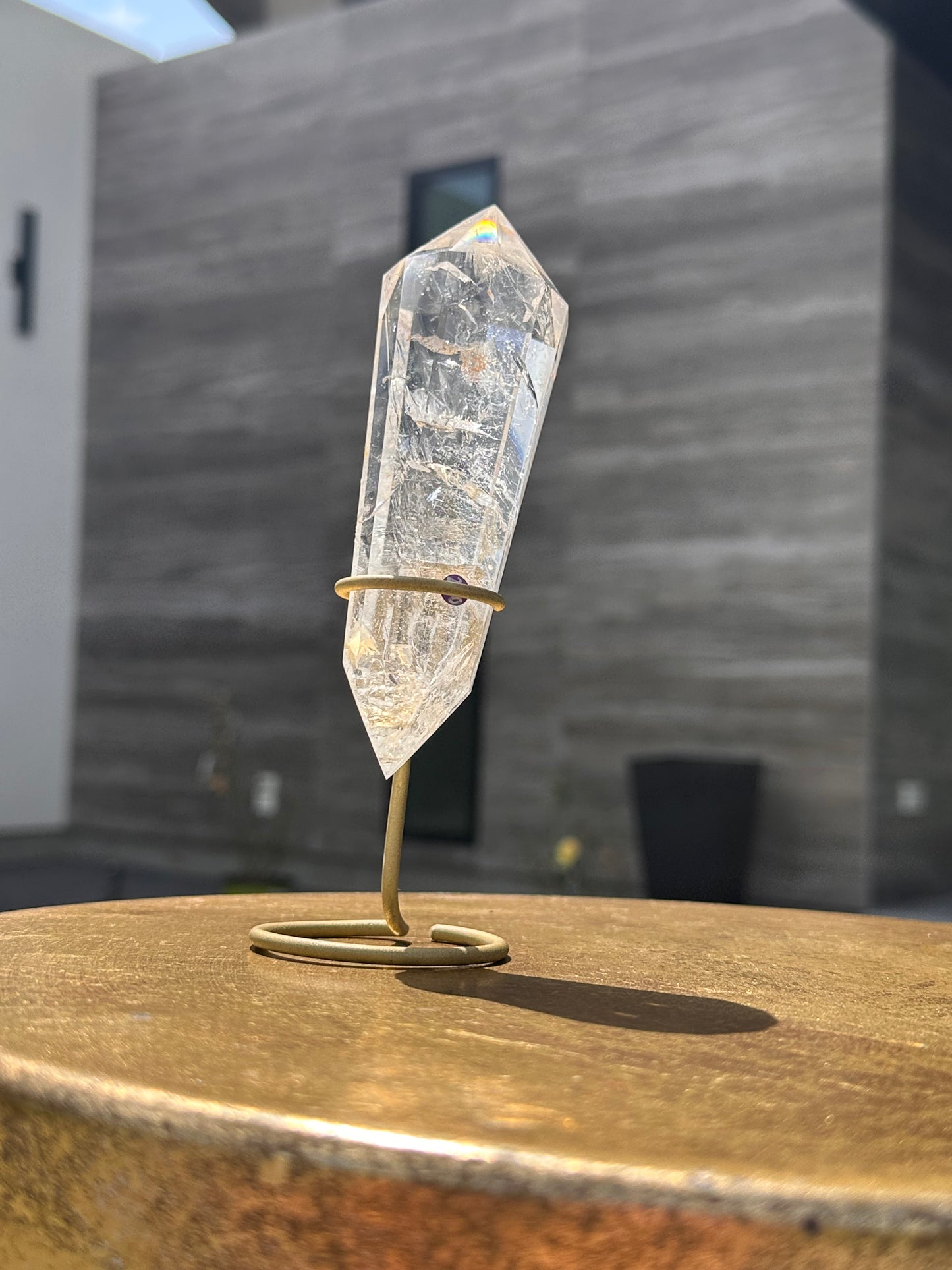 Clear Quartz Rainbow Vogel With Inclusions