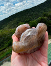 Faceted Crystal Teddy Bear Smoky Hematoid Golden Healer Quartz