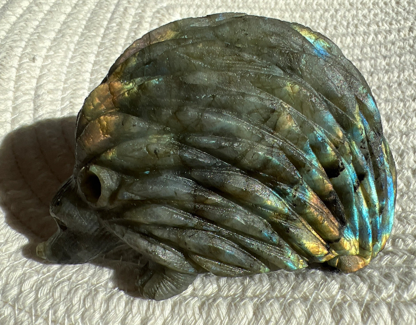 Hedgehog Labradorite Hand Carved Crystal Large