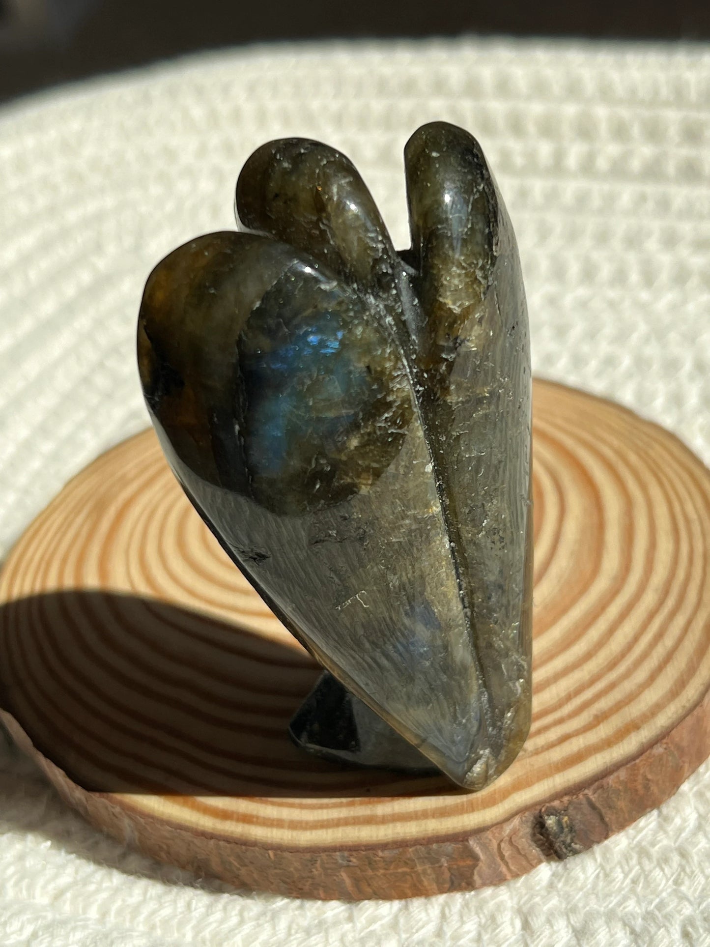 Labradorite Angel Carving Over 3” Tall