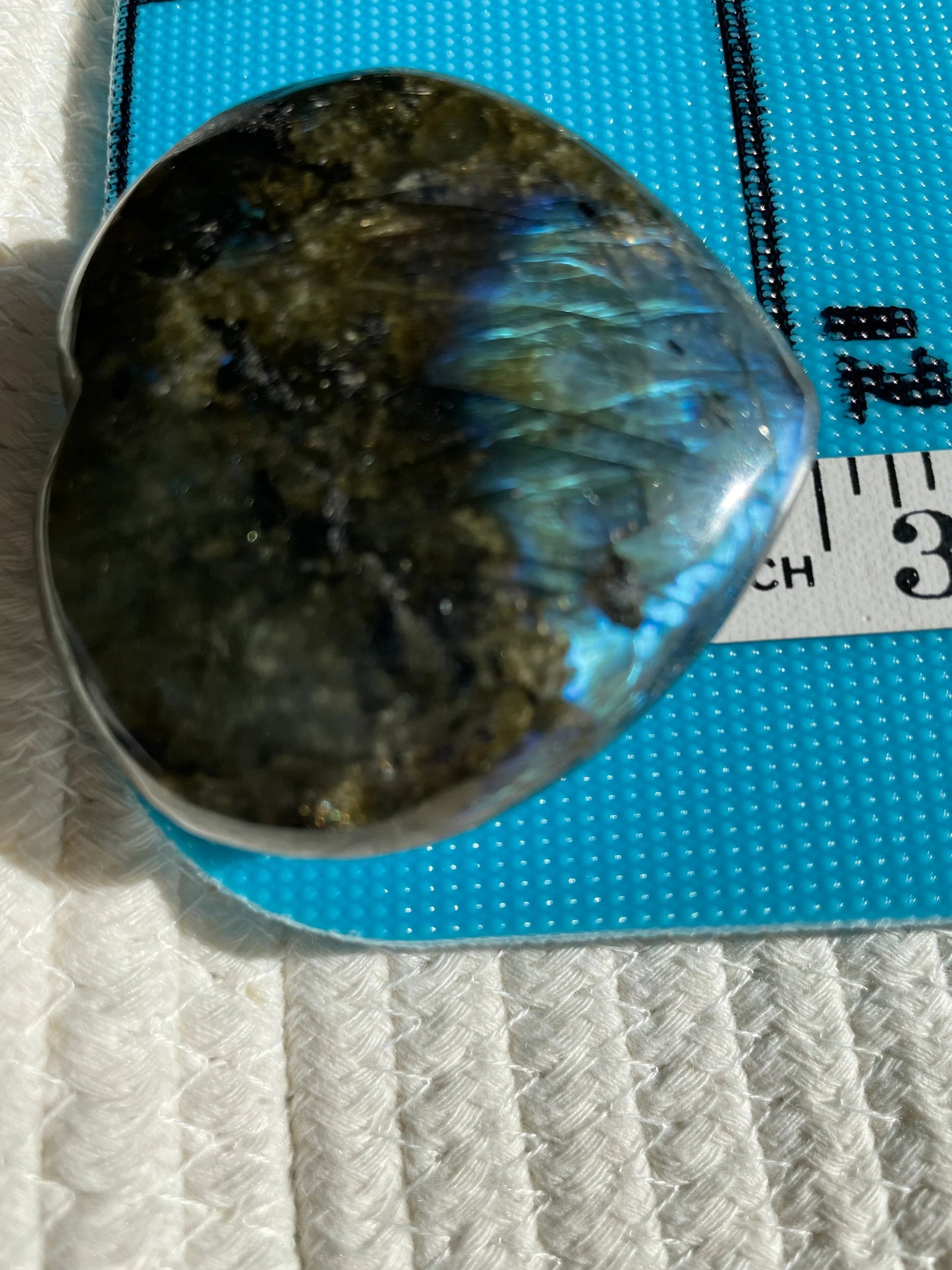 Labradorite Metallic Heart Crystal 133 Grams