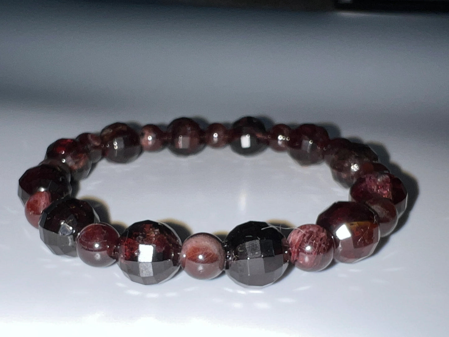 Light My Fire Faceted Garnet TMB Crystal Bracelet