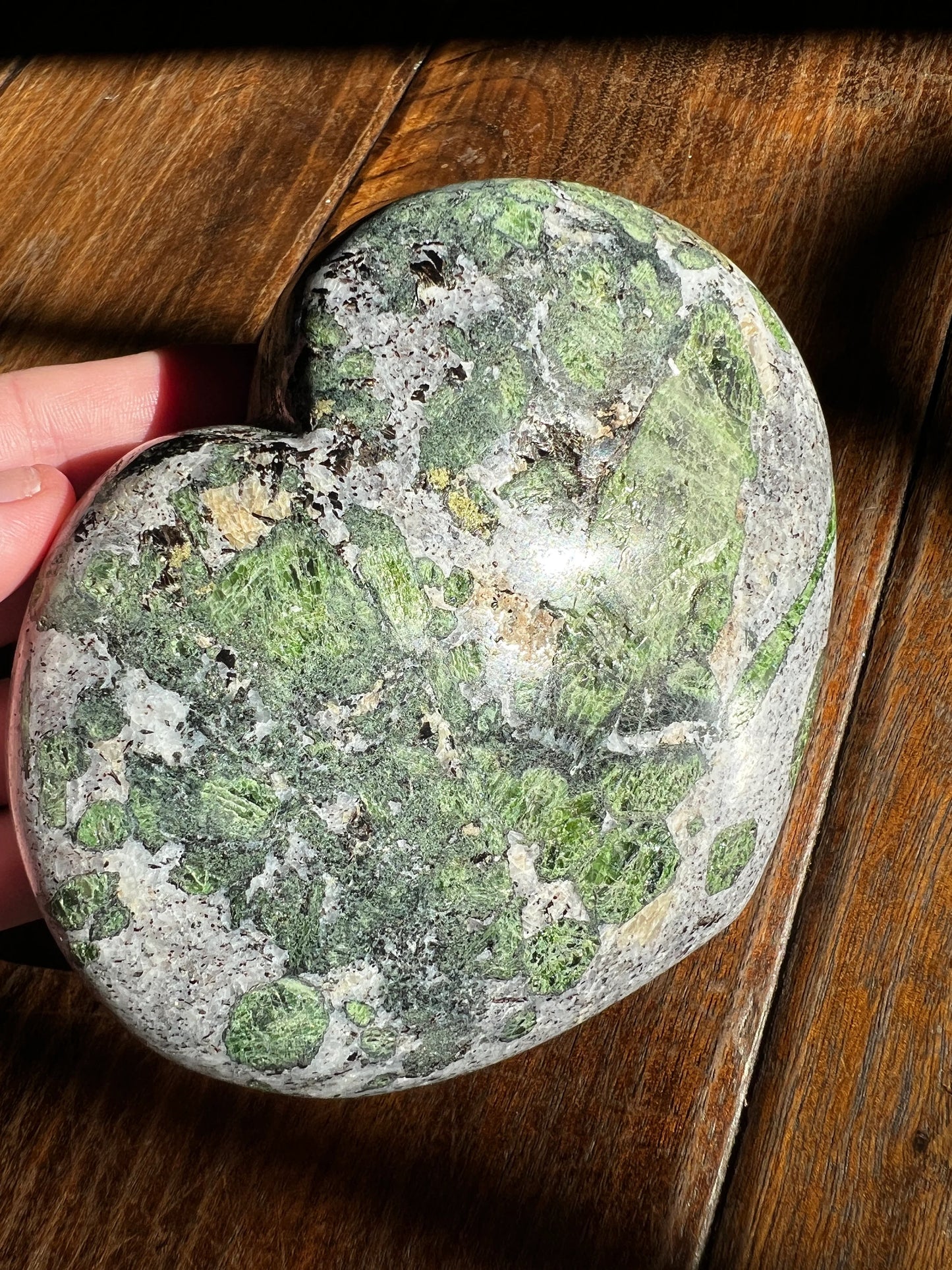 Extremely RARE Chrome Diopside Puffy Crystal Heart Over 2 lbs