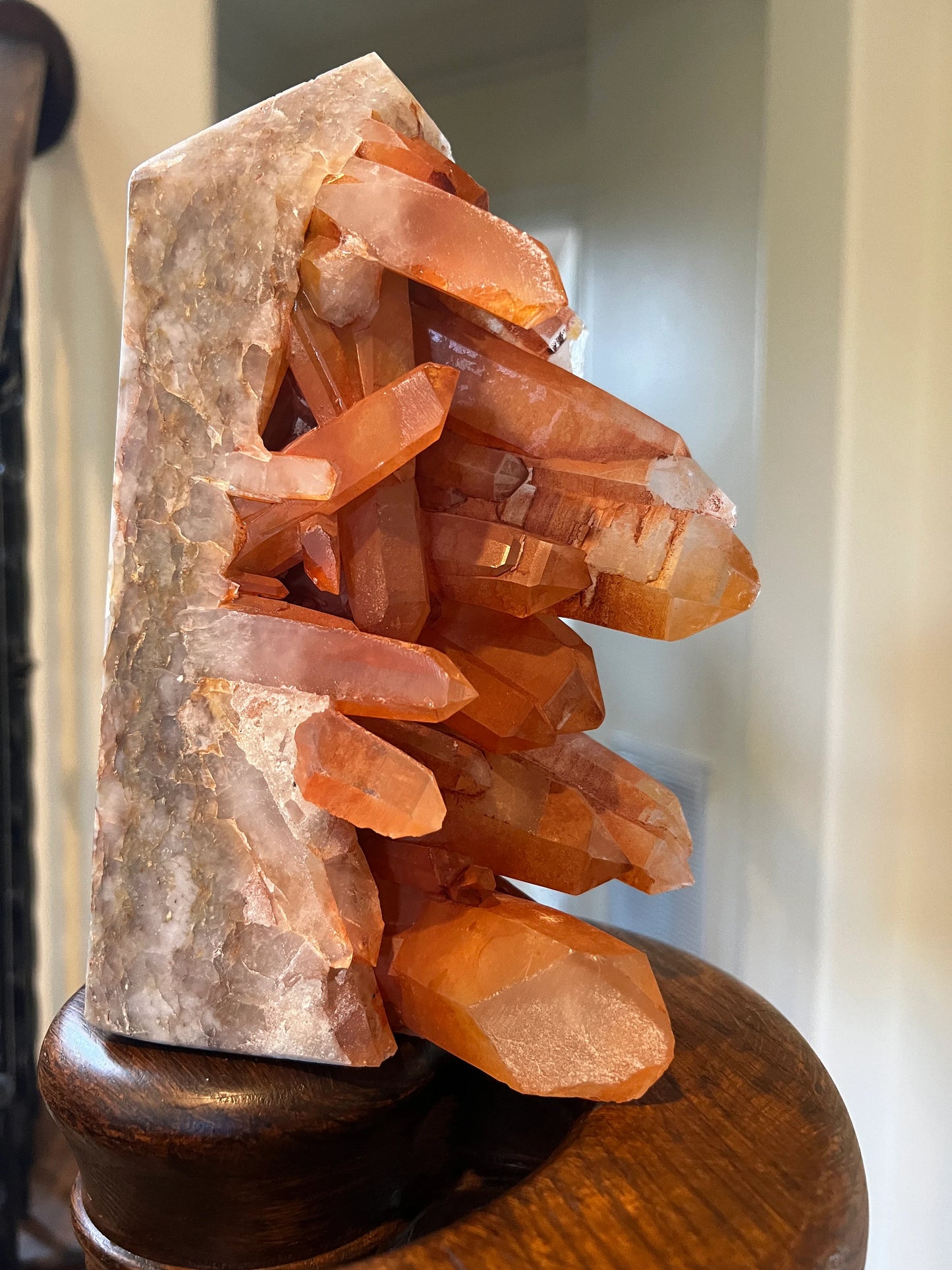 Rare Scarlet Temple Lemurian Quartz Cluster 6 lb Obelisk