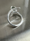 Moldavite and .925 Sterling Silver Rind sz 5