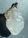 Tibetan Elestial Clear and Smoky Quartz Pendant