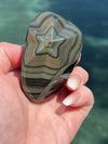 Hand Carved Rainbow Obsidian Star