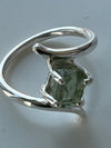 Moldavite Tektite Ring Set in .925 Sterling Silver sz 7.5