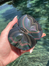 Rainbow Obsidian Crystal Butterfly Carving