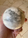 Howlite Sphere 2.5” Emotional Healing Calming Energy Crystal