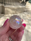 Rose Aura Quartz Crystal Sphere Unicorn Rainbows Fairy Energy 1.25 Inch