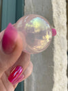 Rose Aura Quartz Crystal Sphere Unicorn Rainbows Fairy Energy 1.25 Inch