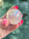 Rose Aura Quartz Crystal Sphere Unicorn Rainbows Fairy Energy 1.25 Inch