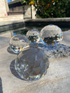 Faceted Clear Crystal Glass Sphere Rainbow Suncatcher 3.25” Free Multi-light stand