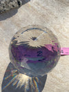 Faceted Clear Crystal Glass Sphere Rainbow Suncatcher 3.25” Free Multi-light stand