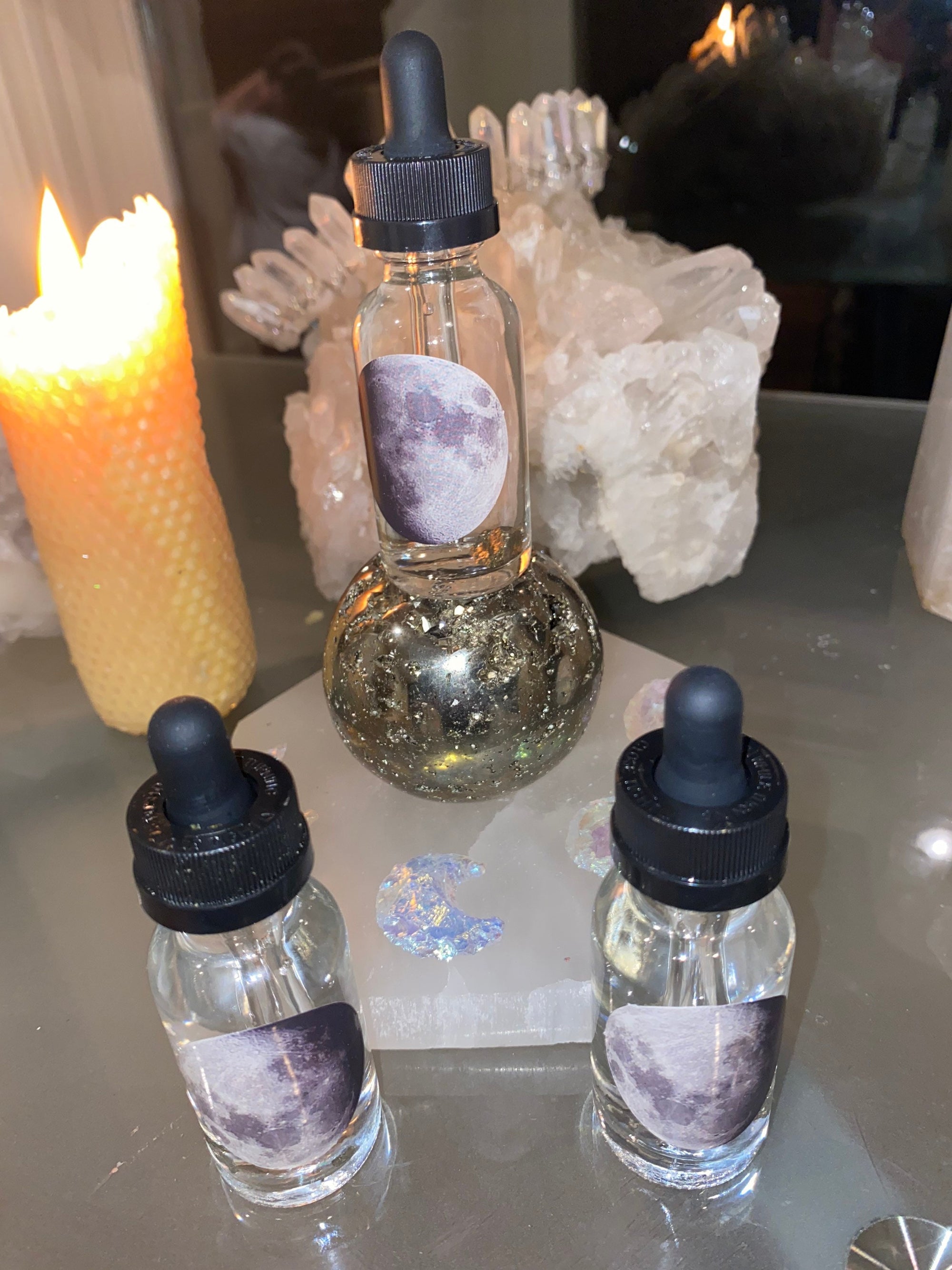 Pyrite Crystal Infused 2020 Moon Water 30 ml