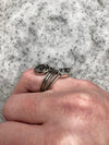 Meteorite Snakehead Sterling Silver .925 Ring sz 7