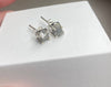 Natural Rough Diamond Stud Earring set in .925 Sterling Silver