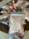 Cosmic Love Spell Bath Salt Gift Set Rose Quartz and Candle