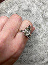 Meteorite Ring Set in .925 Sterling Silver sz 9