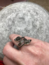 Meteorite Snakehead Sterling Silver .925 Ring sz 7