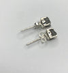 Natural Rough Diamond Stud Earring set in .925 Sterling Silver