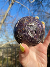 Sphalerite Druzy Purple Crystal Sphere 3”