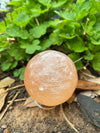 Peach Selenite Sphere 2.5” Moon Crystal