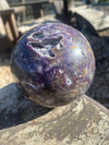 Sphalerite Druzy Purple Crystal Sphere 3”